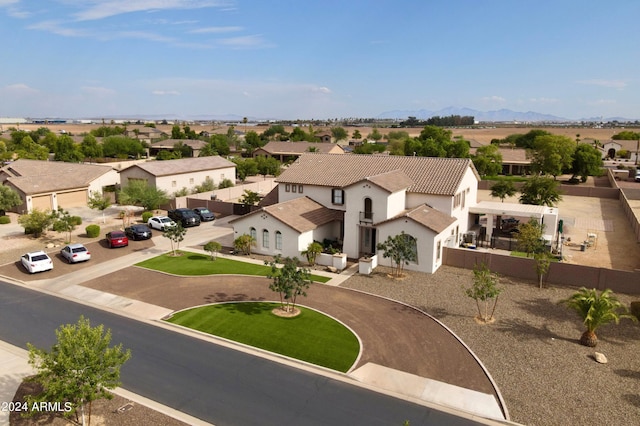 bird's eye view featuring a mountain view