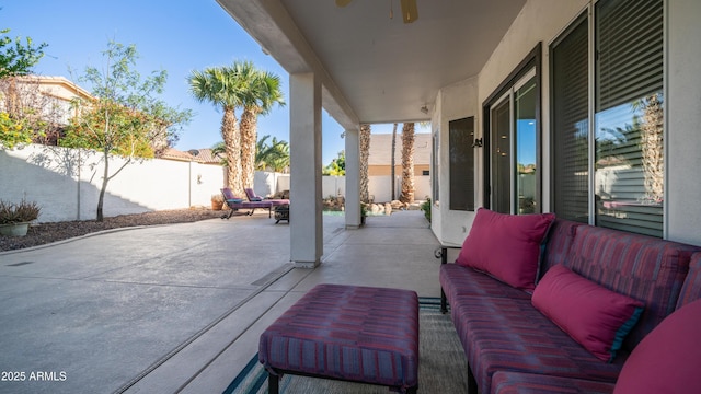 3411 S Vine St, Chandler, AZ 85248 - view of patio featuring a fenced backyard and outdoor lounge area