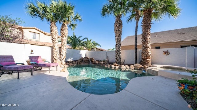 3411 S Vine St, Chandler, AZ 85248 - view of pool featuring a fenced backyard, a fenced in pool, and a patio