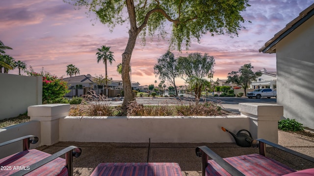3411 S Vine St, Chandler, AZ 85248 - view of patio with a residential view and a balcony