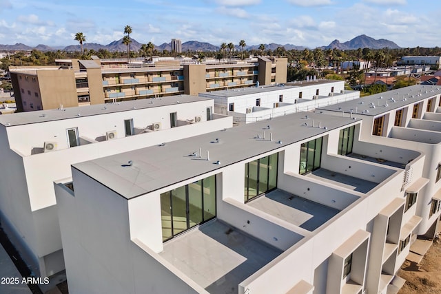 exterior space featuring a mountain view