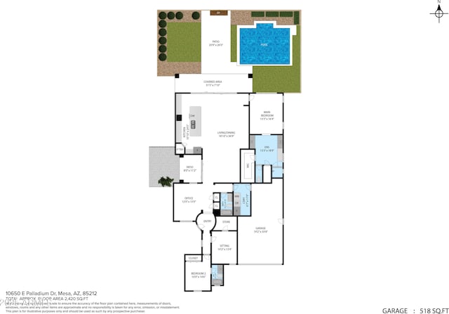 10650 E Palladium Dr, Mesa, AZ 85212 - view of home floor plan