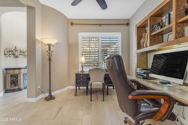 10650 E Palladium Dr, Mesa, AZ 85212 - office space with a ceiling fan and light wood-type flooring