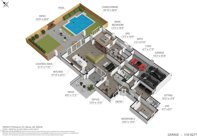 10650 E Palladium Dr, Mesa, AZ 85212 - view of property floor plan