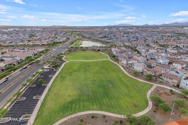 10650 E Palladium Dr, Mesa, AZ 85212 - aerial overview of property's location featuring nearby suburban area and a water and mountain view