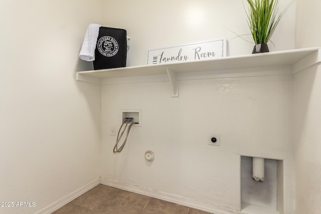 7324 S 254th Dr, Buckeye, AZ 85326 - laundry room featuring hookup for a washing machine, electric dryer hookup, and baseboards