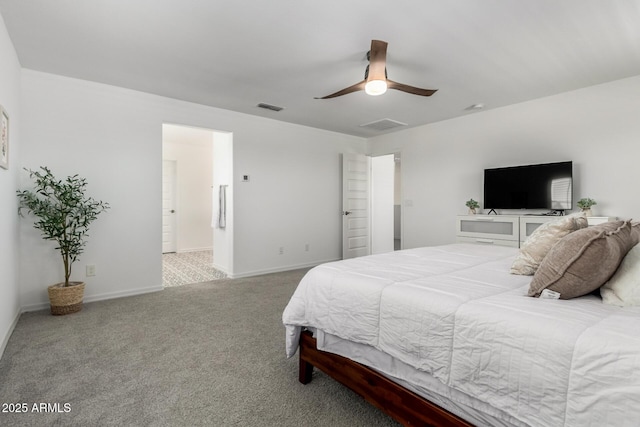 10956 E Thunderbolt Ave, Mesa, AZ 85212 - bedroom with carpet, baseboards, and a ceiling fan