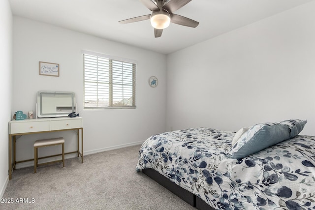 10956 E Thunderbolt Ave, Mesa, AZ 85212 - bedroom with carpet, baseboards, and ceiling fan
