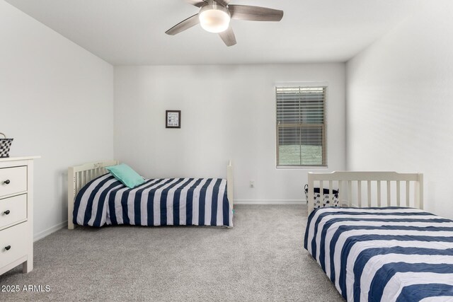 10956 E Thunderbolt Ave, Mesa, AZ 85212 - bedroom featuring carpet flooring, baseboards, and ceiling fan