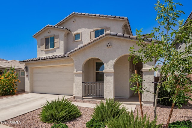 10956 E Thunderbolt Ave, Mesa, AZ 85212 - mediterranean / spanish home with a tile roof, a garage, and stucco siding