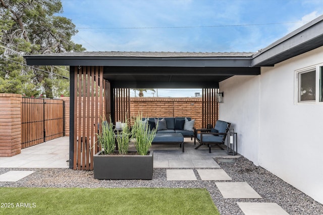 8341 E Hubbell St, Scottsdale, AZ 85257 - view of patio / terrace with outdoor lounge area
