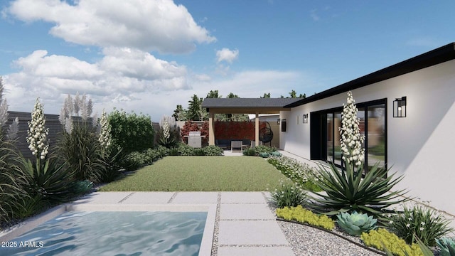 8341 E Hubbell St, Scottsdale, AZ 85257 - view of yard featuring a patio area