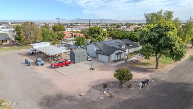 aerial view featuring a mountain view