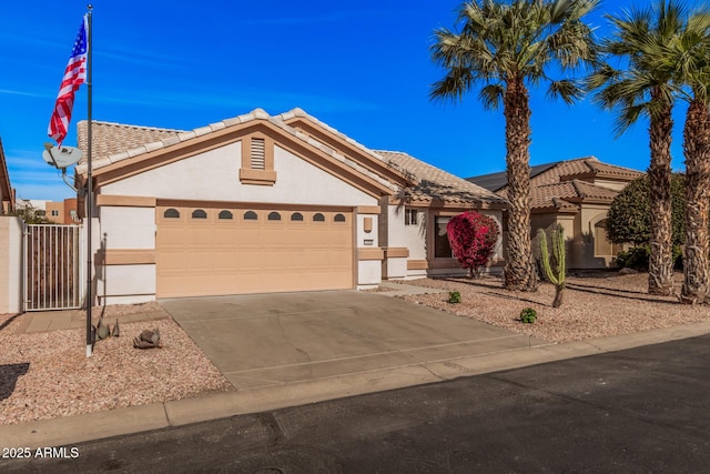 ranch-style house with a garage