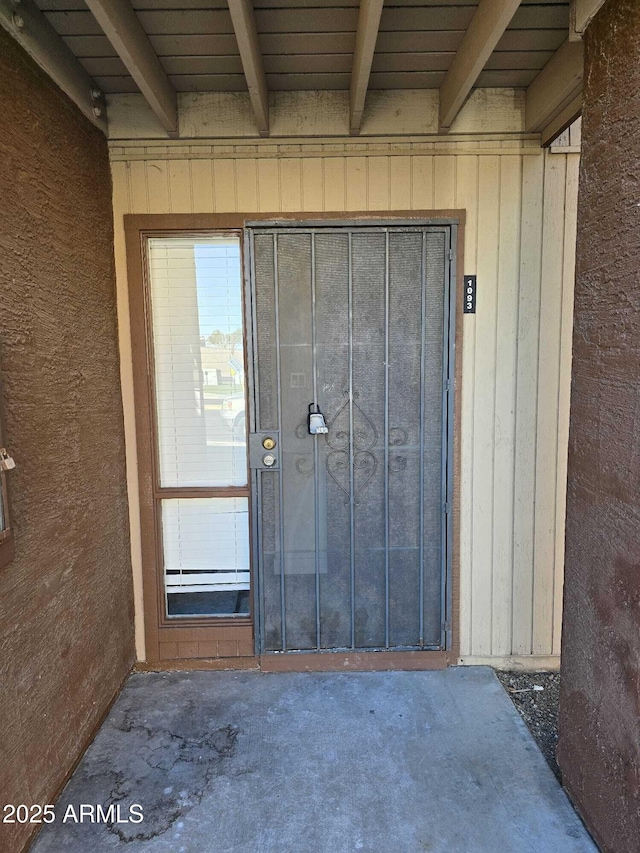 view of doorway to property