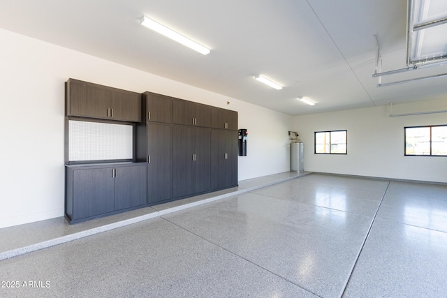 garage with water heater