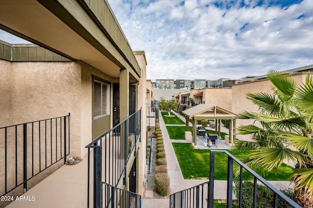 view of balcony