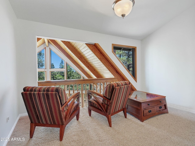 525 E Turkey Trl, Munds Park, AZ 86017 - sitting room with lofted ceiling and carpet flooring