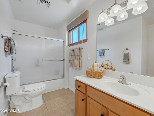 525 E Turkey Trl, Munds Park, AZ 86017 - full bath with vanity, tile patterned floors, and shower / bath combination with glass door