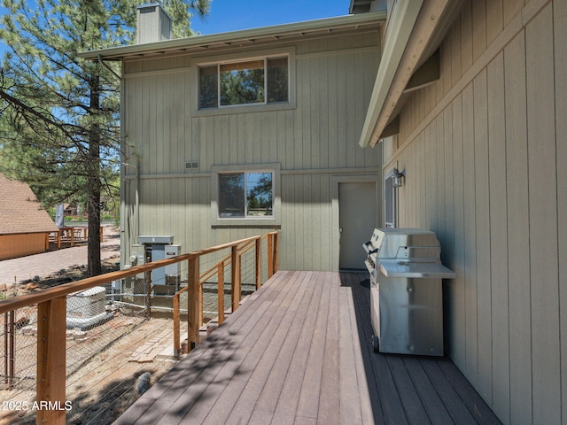 525 E Turkey Trl, Munds Park, AZ 86017 - wooden deck with a grill