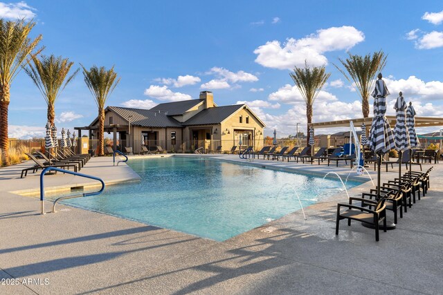 20606 E Avenida Del Valle Ct, Queen Creek, AZ 85142 - pool with a patio area and fence