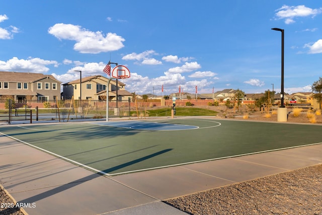 20606 E Avenida Del Valle Ct, Queen Creek, AZ 85142 - view of sport court with a residential view, community basketball court, and fence
