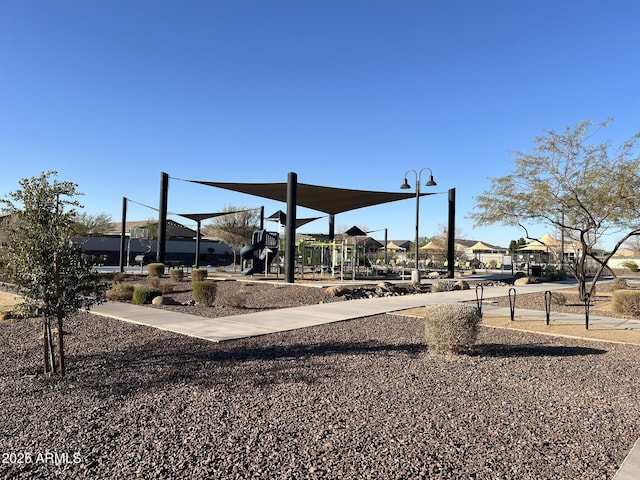 view of property's community featuring a residential view and playground community