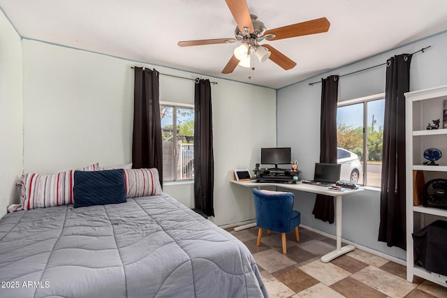2802 E Virginia Ave, Phoenix, AZ 85008 - bedroom featuring a desk and ceiling fan