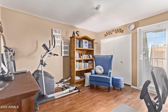 interior space featuring wood-type flooring