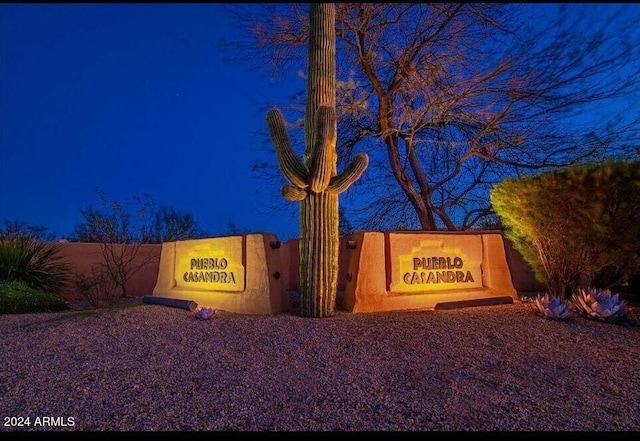 view of community sign