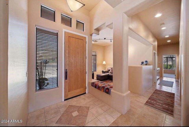 view of tiled foyer