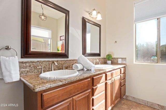 2731 W Desert Ranch Rd, Phoenix, AZ 85086 - full bathroom featuring double vanity and tile patterned floors