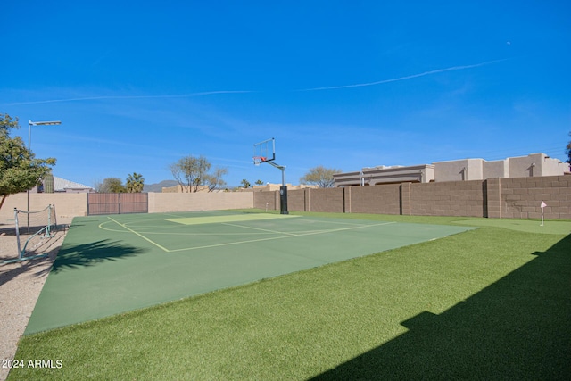 2731 W Desert Ranch Rd, Phoenix, AZ 85086 - view of tennis court with community basketball court and a putting green