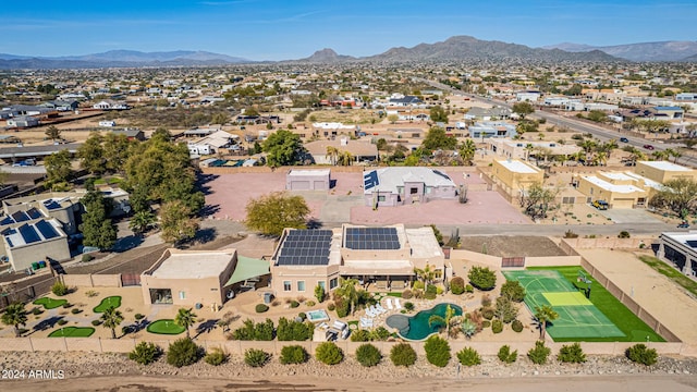 2731 W Desert Ranch Rd, Phoenix, AZ 85086 - aerial view of residential area with a mountainous background and a pool area
