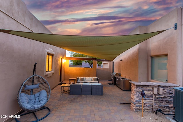 2731 W Desert Ranch Rd, Phoenix, AZ 85086 - view of patio featuring an outdoor living space and central air condition unit