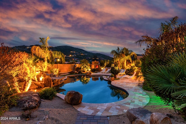 2731 W Desert Ranch Rd, Phoenix, AZ 85086 - view of pool with a mountain view and a patio area
