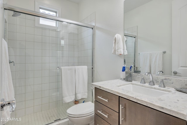 10886 N 137th St, Scottsdale, AZ 85259 - full bathroom featuring a shower stall, toilet, and vanity