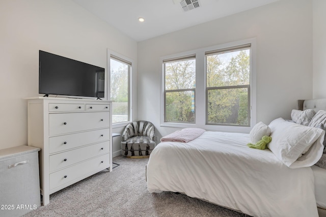 10886 N 137th St, Scottsdale, AZ 85259 - bedroom with recessed lighting, visible vents, and light colored carpet