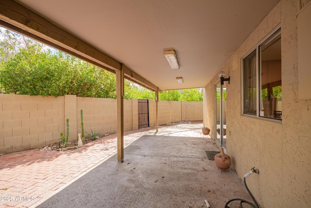 view of patio / terrace featuring a fenced backyard