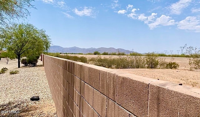 exterior space featuring a mountain view and a rural view