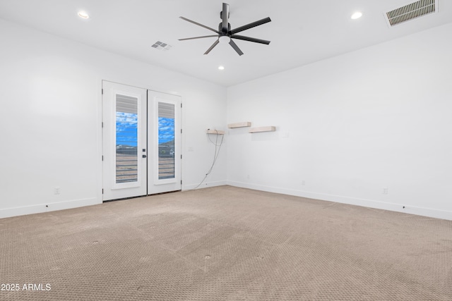 2083 W Lincoln Ct, San Tan Valley, AZ 85144 - carpeted empty room featuring baseboards, a ceiling fan, and recessed lighting