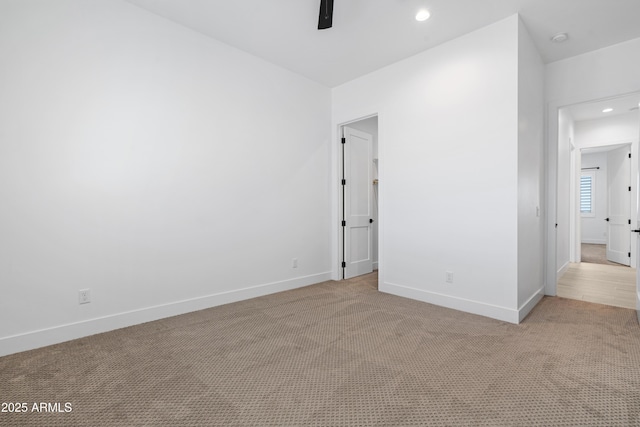 2083 W Lincoln Ct, San Tan Valley, AZ 85144 - carpeted empty room with baseboards, recessed lighting, a ceiling fan, and a smoke detector