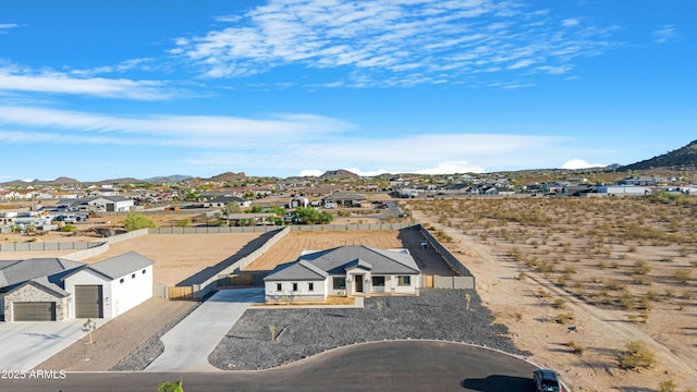 2083 W Lincoln Ct, San Tan Valley, AZ 85144 - aerial view of residential area featuring a mountain backdrop
