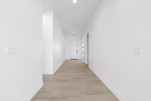2083 W Lincoln Ct, San Tan Valley, AZ 85144 - hallway with recessed lighting, baseboards, and light wood-style floors