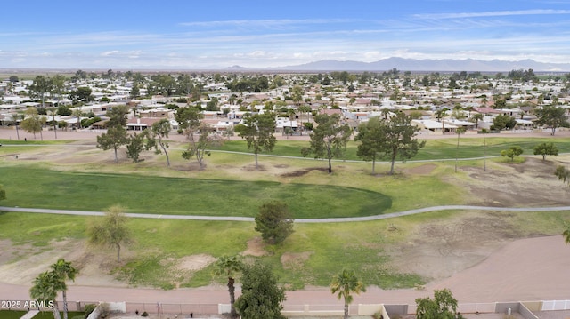 bird's eye view with a residential view and a mountain view