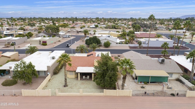 bird's eye view with a residential view