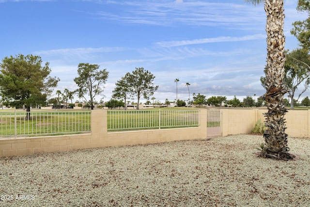 view of property's community featuring fence private yard