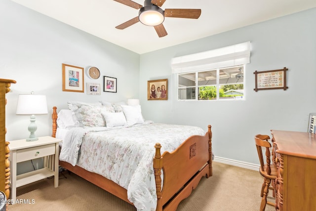 4710 N 33rd Pl, Phoenix, AZ 85018 - bedroom with light carpet and a ceiling fan