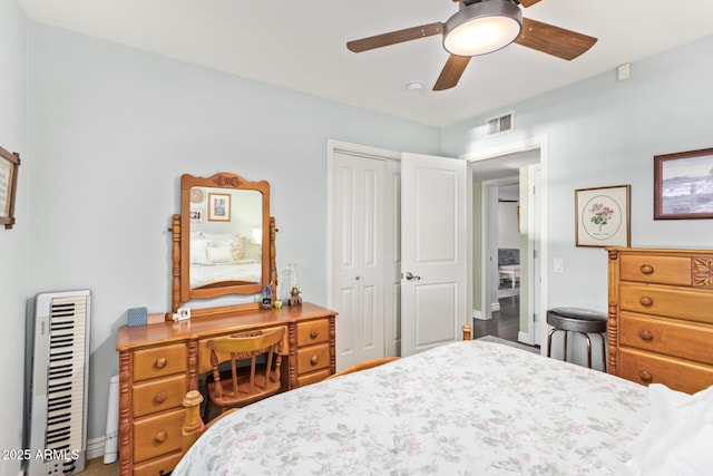 4710 N 33rd Pl, Phoenix, AZ 85018 - bedroom featuring a closet and ceiling fan