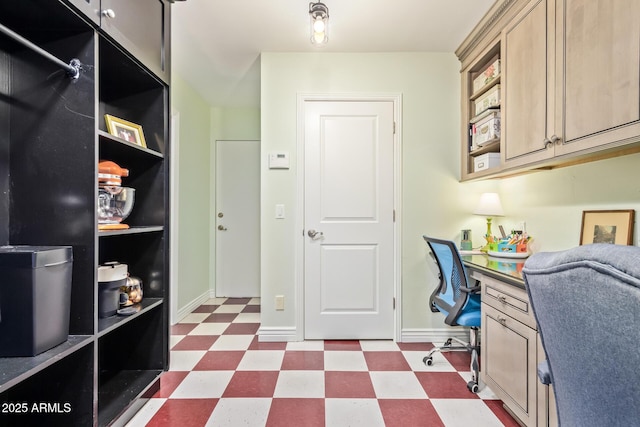 4710 N 33rd Pl, Phoenix, AZ 85018 - office featuring tile patterned floors and built in study area